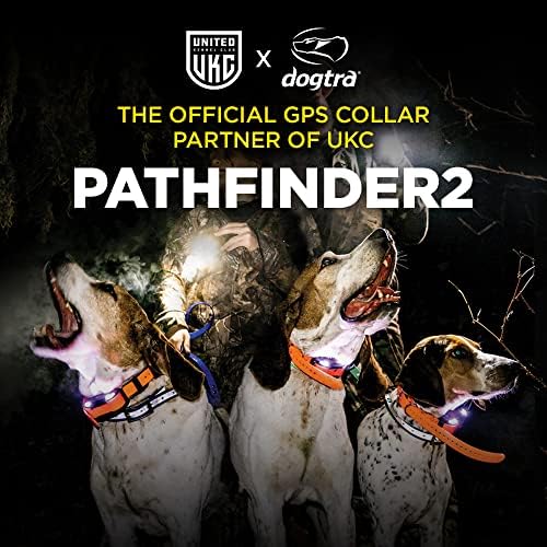 Dogtra Pathfinder 2 GPS Tracker e Collar + Titanium Contact Points 3/4" | 9 Mile, LED Light, No Monthly Fees, Waterproof, Smartwatch Control, Satellite Tracking, Multiple Dogs, Smartphone Required