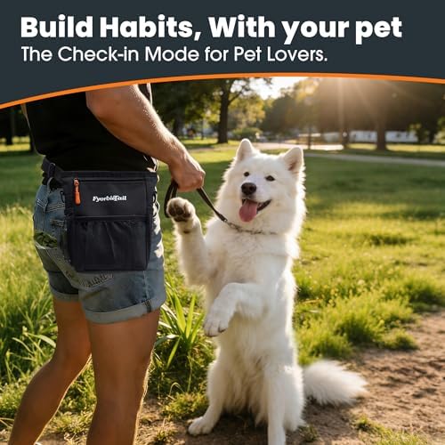 Dog Treat Pouch, 4 Cup Training Bag, Magnetic Closure, 3 Way Wear, Black | 600D waterproof Oxford fabric, multi pocket storage, zipper and mesh pockets, pull out poop bag dispenser, includes 2 rolls