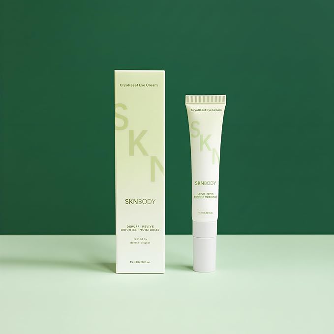 SKNBODY CryoReset Brightening Eye Cream with Caffeine & Niacinamide – Hydrating Under Eye Cream for Puffiness & Dark Circles