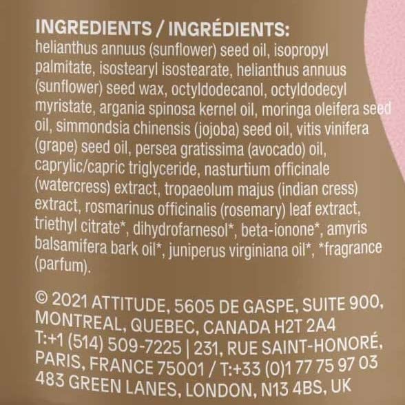 ATTITUDE Dry Body Oil, Natural Origin, Leaves Skin Feeling Soft & Nourishes, Grapeseed, Jojoba and Avocado oils, EWG Verified, All Skin Types, Lightweight Formula, Vegan, Sandalwood, 2.87 Fl Oz