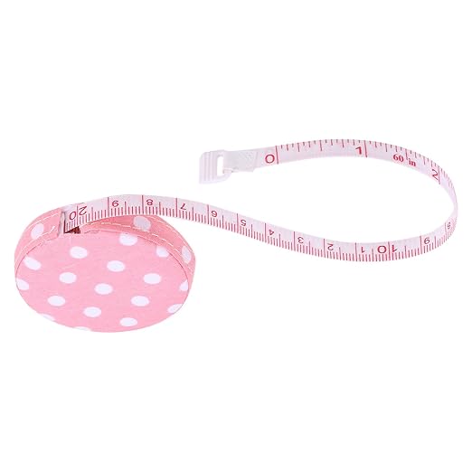 Akozon 150Cm 60In Accurate Body Tape Measure ctable Fitness Measuring Ruler Pattern 3 (No. 4 Rose Base White dot)