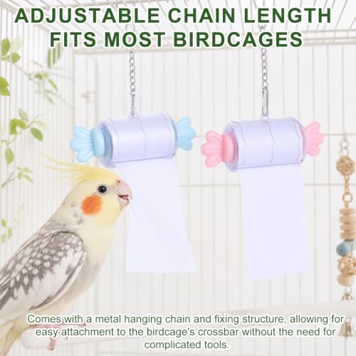 2pcs Candy-Shaped Parrot Paper Roll Toys