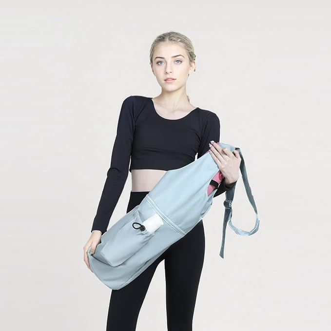 Yoga Mat Bag, with Protective Layer& Water Bottle Pocket and Big Wet Pocket & Yoga strap & Large Capacity,Stylish & Functional Fitness Mat And Essential items for Women & Men
