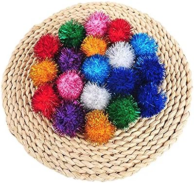 1.8Inch Assorted Color Flash Balls Cats Toy Balls for Cats Play 100 Pcs
