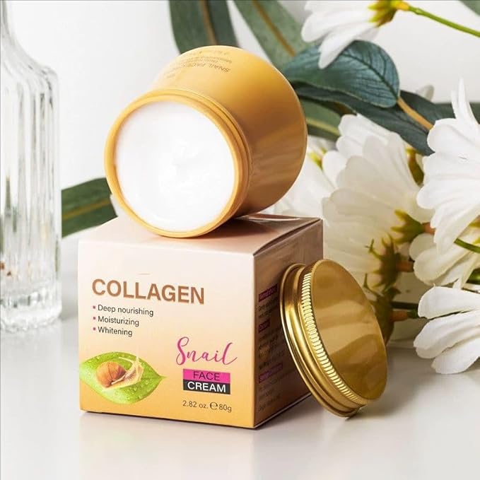 Snail Collagen Face Cream,Snail Hydrating Anti-Wrinkle and Rejuvenating Cream,Collagen Rejuvenation Moisturizing Repair Cream for Women (1PCS)
