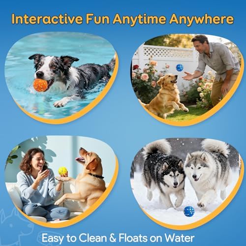 Kimee Dog Balls Tennis Balls for Aggressive Chewers, ETPU Balls 4 Pcs 2.75"