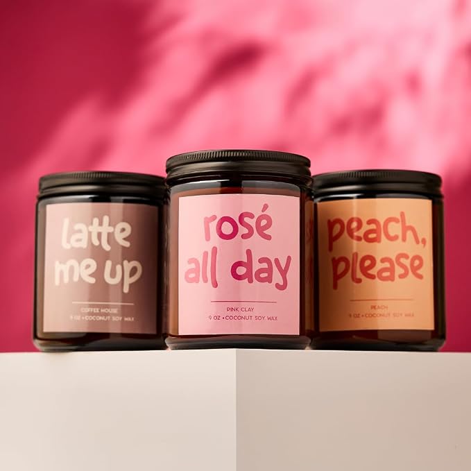 Simply Soson 9oz Rose Scented Candle, Fall Candles, Rose Scent, Aromatherapy Candles, Gifts for Women, Men, Families Friend, Colleague, Birthday, Holiday