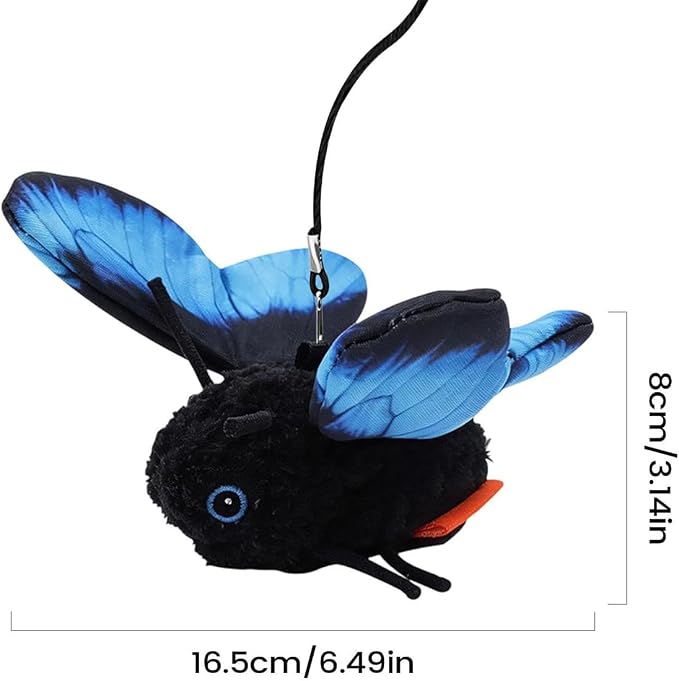 Smart Sensing Flapping Butterfly Toy Interactive Cat, Automatic Motion Sensor Cat Toy for Indoor, Realistic Flying Butterfly Pet Toy for Kittens Boredom Relief Exercise & Interactive Play (Orange)