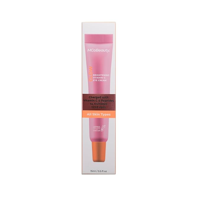 MCoBeauty - Glow Brightening Vitamin C Eye Cream - Hydrating, Radiance-Boosting Eye Moisturiser - Contains Ascorbic Acid - Vegan, Cruelty Free Skin Care