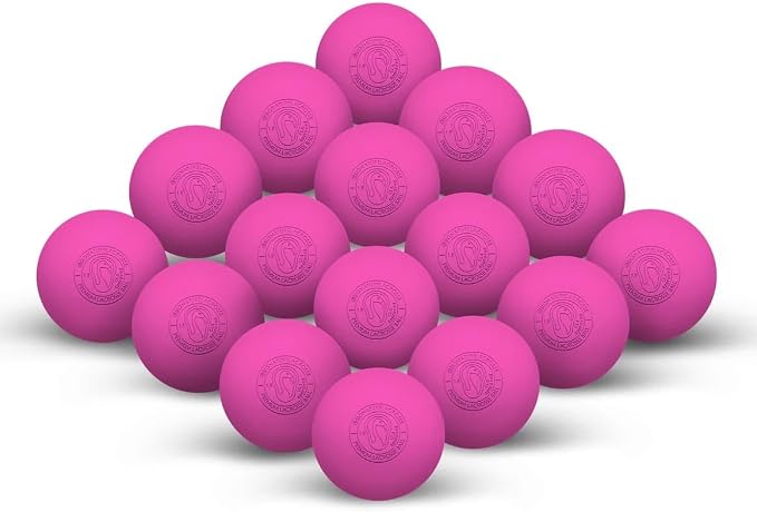 Signature Lacrosse Ball Set - Packs of 2, 4, 8, 12, and 100 - No Chemical Smell Massage Balls, Myofascial Release Tools, Back Roller, Muscle Knot Remover