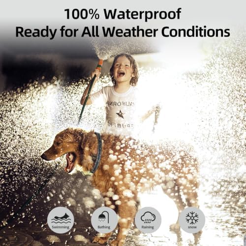 FAFAFROG Dog Bark Collar, Rechargeable Smart Collar, Anti Barking Training Collar with 5 Adjustable Sensitivity Beep Vibration, Bark Collar for Large Medium Small Dogs (Gold)
