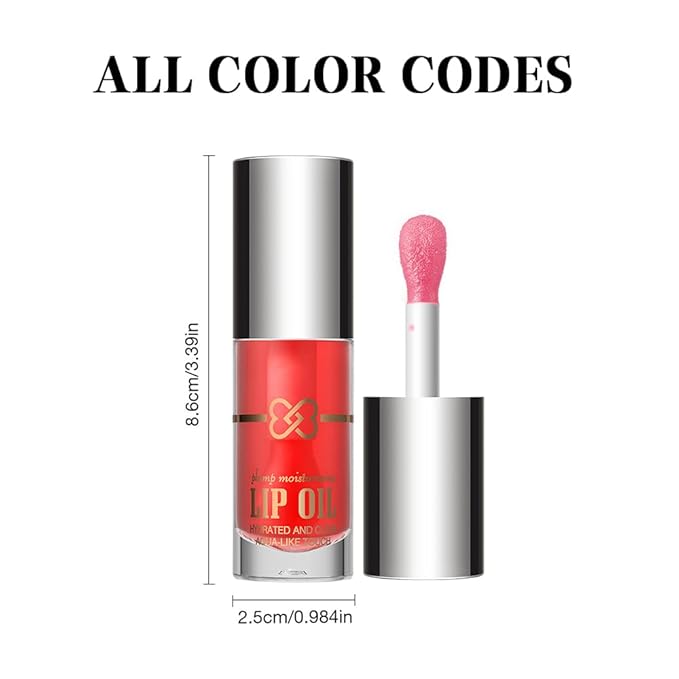 Hydrating Lip Oil, Nourishing Lip Lacquer with Non-Sticky Formula, Color Changing, 0.35 Ounce (5#, 1 Count (Pack of 1))