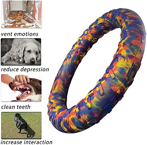 Indestructible Dog Toys Dog Chew Toy for Aggressive Chewers Flying Discs for Medium/Large Breeds Dog Training Ring