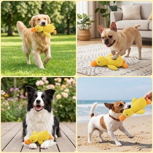 Duck Dog Toy, Yellow Duck Dog Toy for Canine Companions, Durable Duck Stuffed Animal for Play and Relaxation, Soft Stuffed Plush Mellow Calming Duck Toy for Dogs