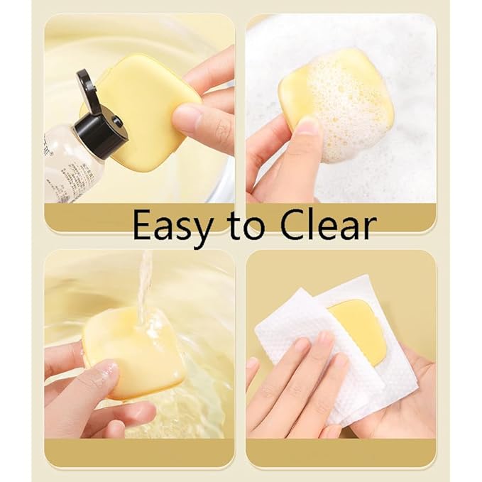 Cat's Paw Air Cushion Makeup Puffs, 3PCS Powder Puff Makeup Cushion Puff Foundation Sponge Blender Sponge for Liquid, Cream, and Powder with Storage Box