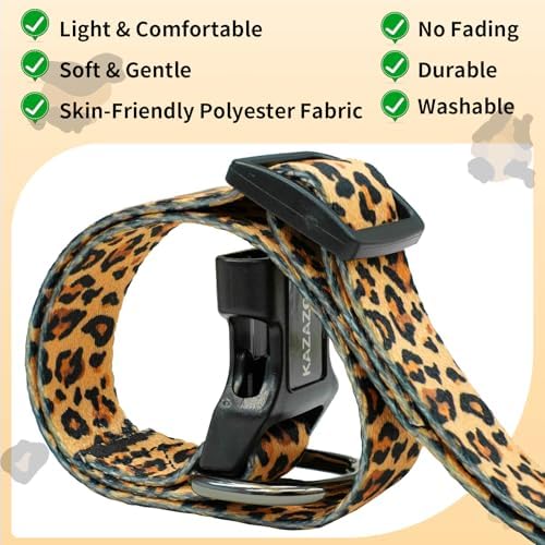 Puppy Dog Collar & Hands-Free Dog Leash Adjustable Length 5-8 Ft Adjustable Nylon Collar with Quick-Release Buckle