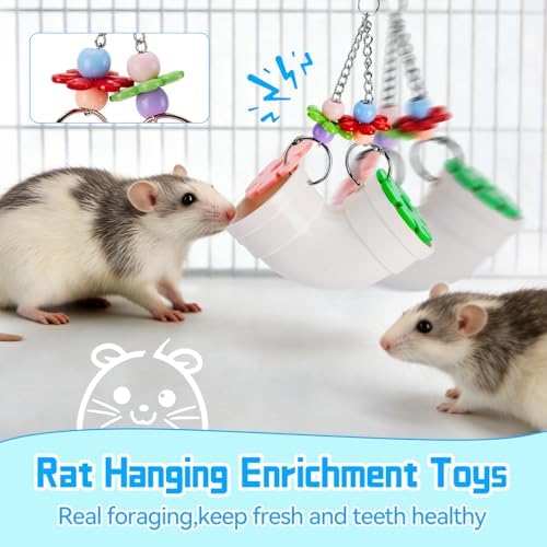 AOWPFVV Rat Enrichment Toys,Hanging Rat Foraging Toy for Cage Accessories