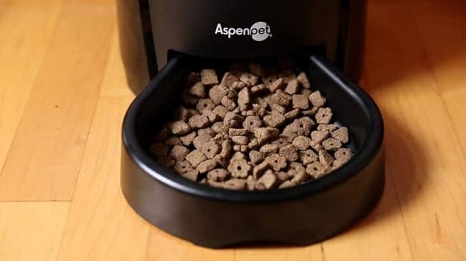 Aspen Pet Lebistro Programmable Automatic Cat & Dog Feeder, 18 Cups, Black | 2 Sizes