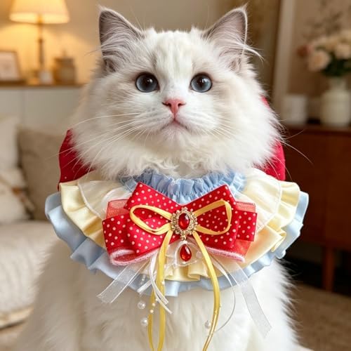 Cat Dog Lace Bow Collar Luxury Elastic Neckline (#2)