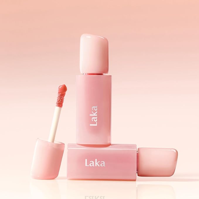 Laka Popping Balloon Lip Stain, 4.5g/0.15oz, Glossy Plumping Lip Tint, Moisturizing, Non-Sticky Texture for All-Day Hydration, Vegan, K-Beauty (#507 Playful)