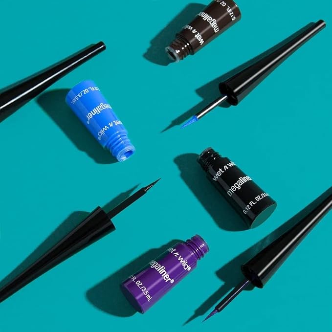 wet n wild MegaLiner Liquid Eyeliner - Black (packaging) (Pack of 2)