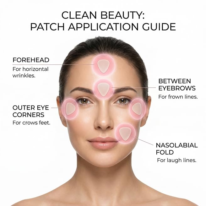 Facial Wrinkle Patches, Anti Wrinkle Facial Patches, Fine Line Remover Strips for Eye, Mouth, Frown, Smile Lines, Crows Feet, Lift Effect– 90 Count