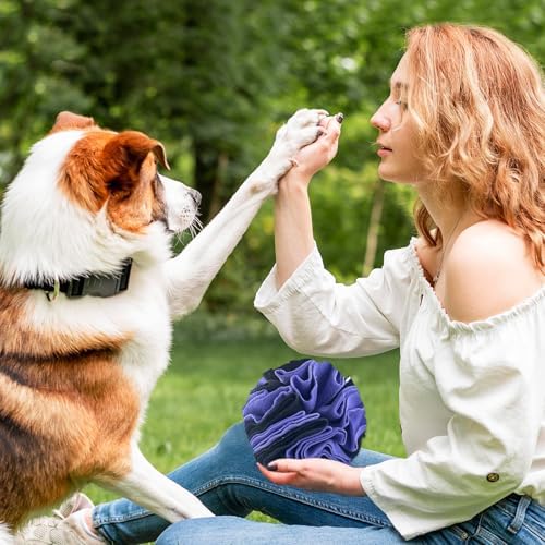 Andiker 5.9" Snuffle Ball for Dogs, Plush Colorful Interactive Snuffle Ball Hide Treat Dog Puzzle Toy for Relieving Boredom and Training Machine Washable Dog Balls for Small Dogs (Purple, L)