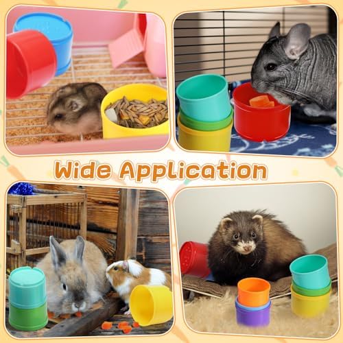 8 Pcs Stacking Cups for Bunny, Rainbow Colored Reusable Rabbits Bunny Toys