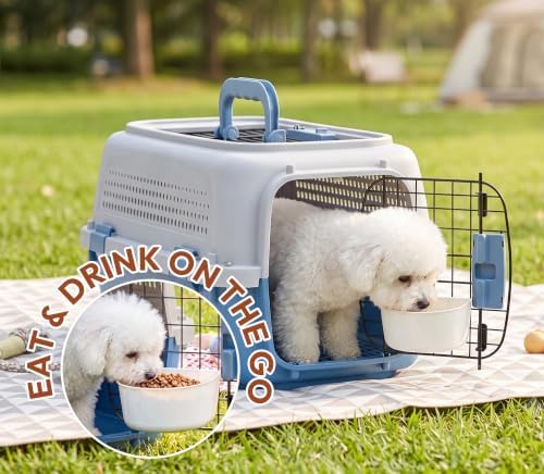 Airline Approved Cat Carrier, Dual-Entry Pet Carrier with Security Latches