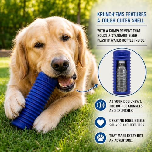 Krunch'ems Large Crunchy Crinkle Dog Toy for Aggressive Chewers