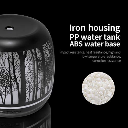 Essential Oil Diffuser Tree 500ml Colorful Iron LED 3d light Advanced Cool Mist Humidifier Best Rated Diffusers for Essential Oils, Premium Iron Aromatherapy Diffuser with 7 Color LED Lights