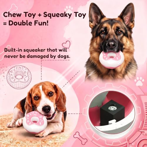 Squeaky Dog Chew Toys, Interactive Tough Indestructible Dog Toys for Aggressive Chewers, Medium to Large Dogs, Indoor & Outdoor Use