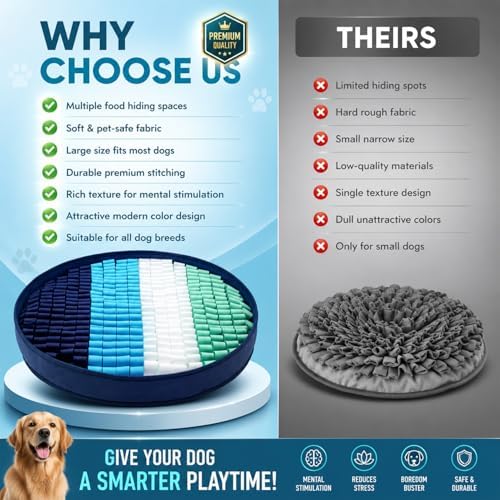 PET ARENA Adjustable Dog Snuffle Mat Interactive Feeding Toy - Multicolor