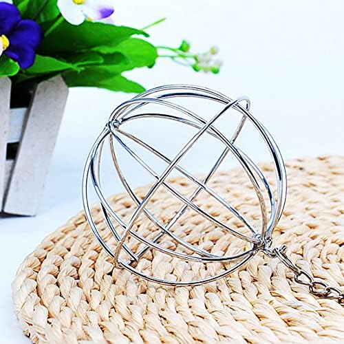4 PCS Hay Feeder Ball, Hay Rack Ball, Small Animal Stainless Steel Grass Ball Grass Rack Ball for Rabbit Guinea Pig Hamster Hay Dispenser Hanging Ball Feeder Toy Rabbit Pet Supplies