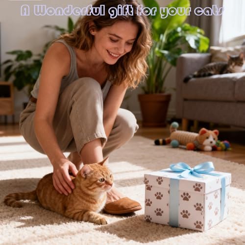 Solid Wood Cat Ball Track,Heavy Duty 3-Tier Interactive Cat Toy Tower with 9 Removable Balls,Bell & Catnip,No Assembly Required,Anti-Tip Sturdy Base for Indoor Cats, Kittens & Large Cats