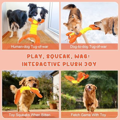 IOKHEIRA Dog Toys for Aggressive Chewers-Dog Toy for Large Dogs, Tough Durable Indestructible Dog Toys, Big Dog Chew Toys and Large Breeds (Orange)