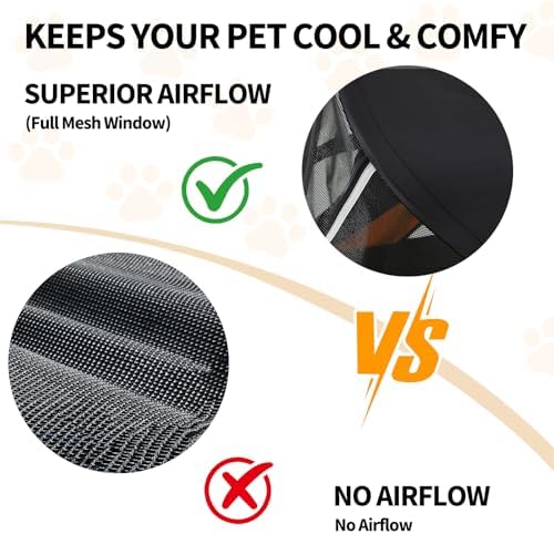 Large Dog Stroller for Big Dogs, 11in Heavy Duty Double Door Pet Cart