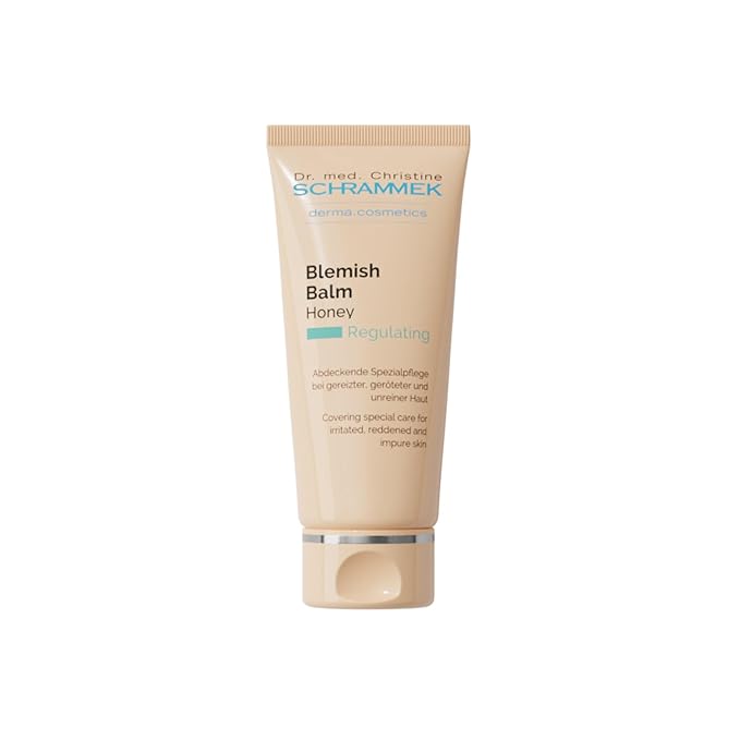 Schrammek Blemish Balm Honey (1.4 fl oz) - Covering Care for Irritated, Reddened & Impure Skin - BB Cream - Tinted Face Moisturizer - Skin Care - Dr
