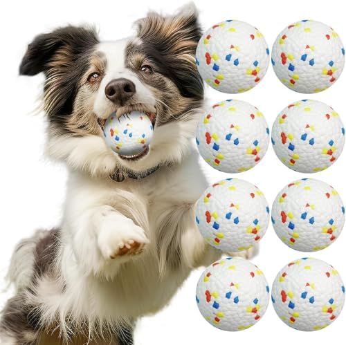 12 Pack Dog Balls for Small and Medium Dogs, 2.2 Inch ETPU Material Tennis Balls, Replacement Balls for Automatic Ball Launcher Machine, Specially Designed for Dogs that Like to Chew