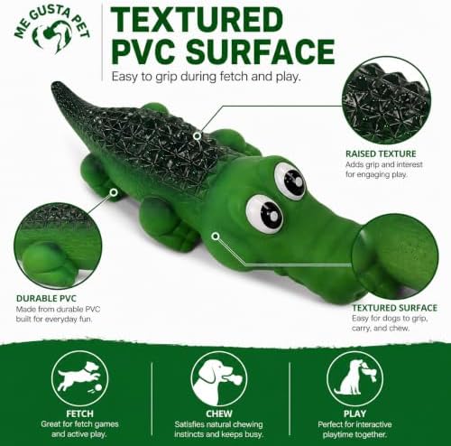Interactive Dog Chew Toy with Squeaker for Fun, Fetch & Training