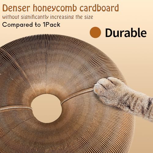 2 Pack Interactive Cat Toys & Cardboard Cat Scratchers, Round Tracks