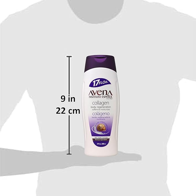 Avena Instituto Espanol Collagen Body Regeneration, Softens & Moisturizes, Skin Repair Formula, 2-pack Of 17 FL Oz each, 2 Bottles