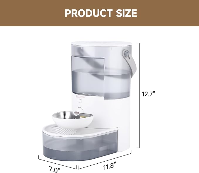 Cat Water Fountain No Filter Automatic Dispenser for Cats Filterless 3.8L | Wireless Stainless Steel Cordless Pet Indoor Catit Bowl Dogs Bowls Wastewater Separation Smart Large Rechargeable Small Dog