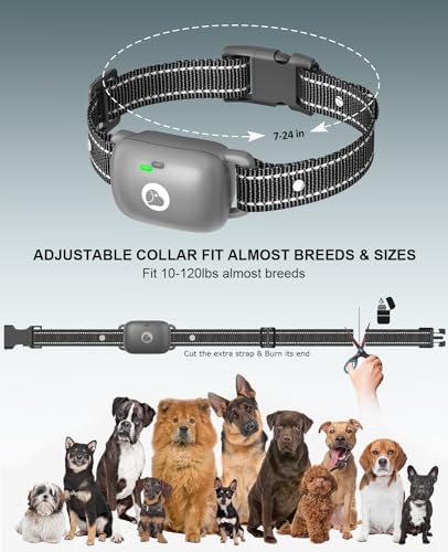 Dog Training Collar with 2600FT Range, Security Lock, Waterproof Dog e-Collar with 3 Modes: Beep, Vibration, Shock Modes, Rechargeable and Suitable for All Breeds and Sizes (Gray)