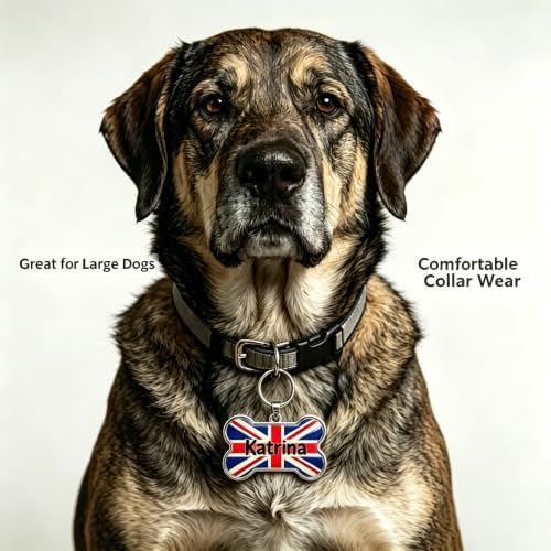 HSIAHOU Custom Pet ID Tags, Personalized Dog Tag Cat Tag(UK)