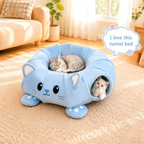 Cat Tunnel Bed with 21 Interactive Toys