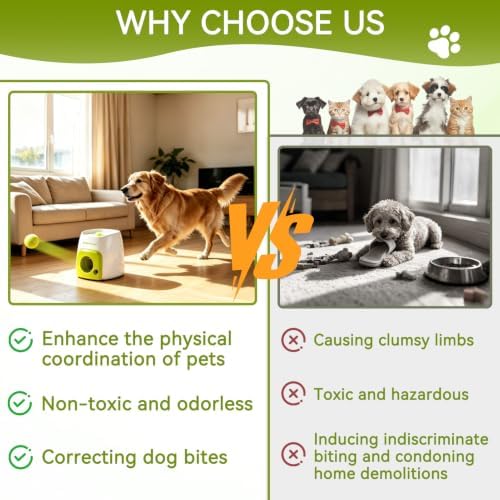 Automatic Dog Ball Launcher, Interactive Dog Toys for Medium to Large Dogs, Pet Ball Thrower Machine for Outdoor Play