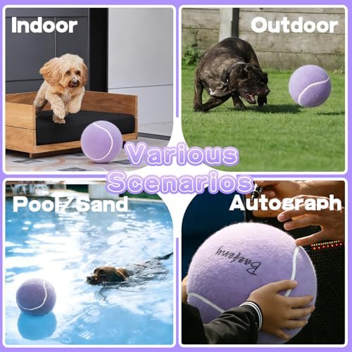 Banfeng Giant Dog Tennis Ball, 9.5" Big Sport Toy Gift for Large Breeds