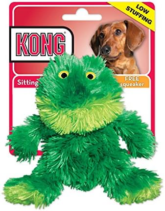 KONG Plush Frog Toy, Small, Green