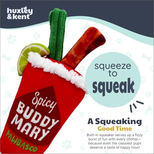 Huxley & Kent Power Plush Squeaky Dog Toy, Buddy Mary